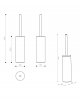 Lavita Szczotka toaletowa wisząca Senso Chrome 5900378370758